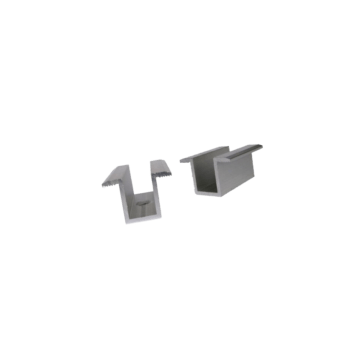 Middle clamp sidabrinis
