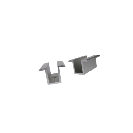 Middle clamp sidabrinis